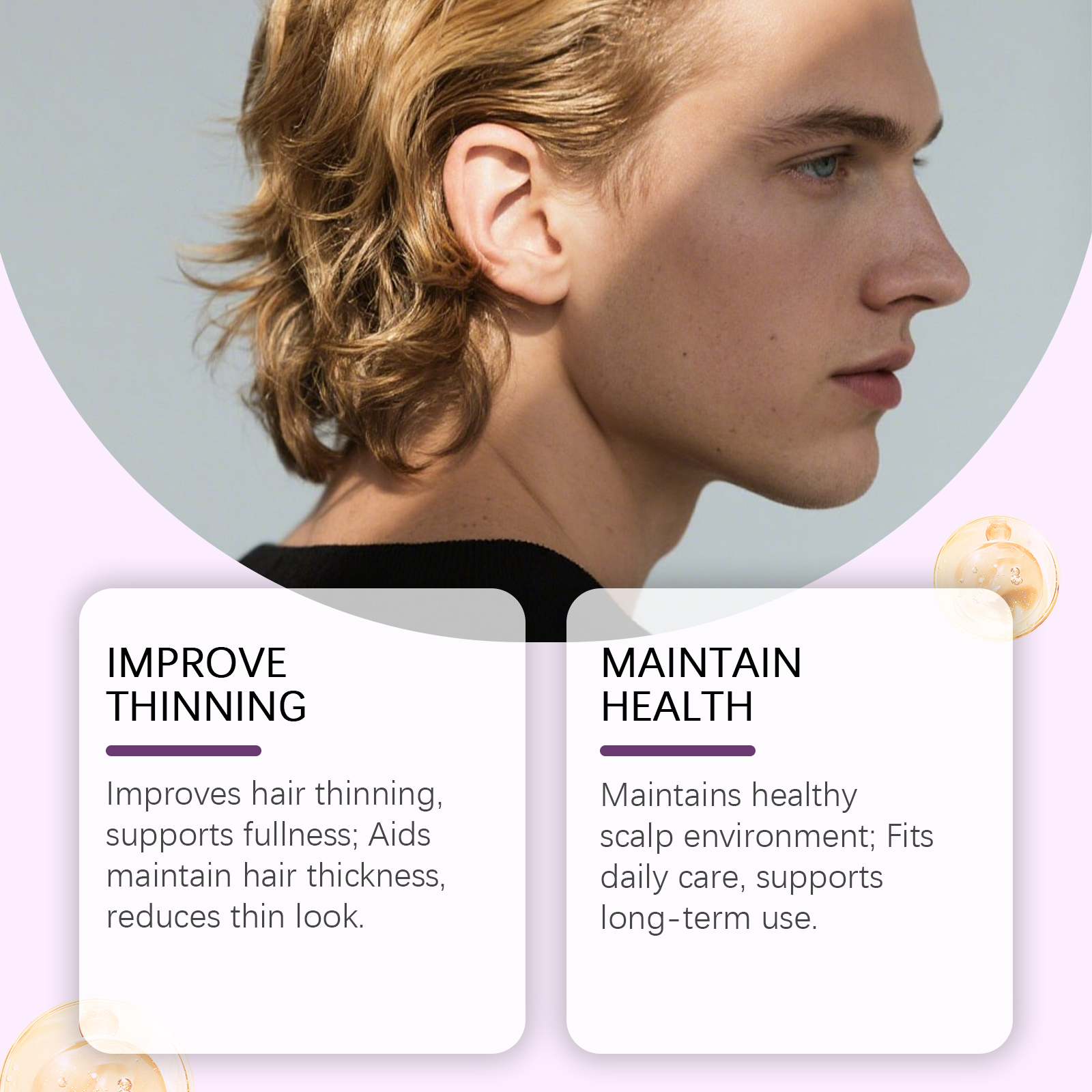 Hair Nourishing Roller Essence Mild Ingredients Care Nourish Scalp Soft Shiny Hair Protect Hair