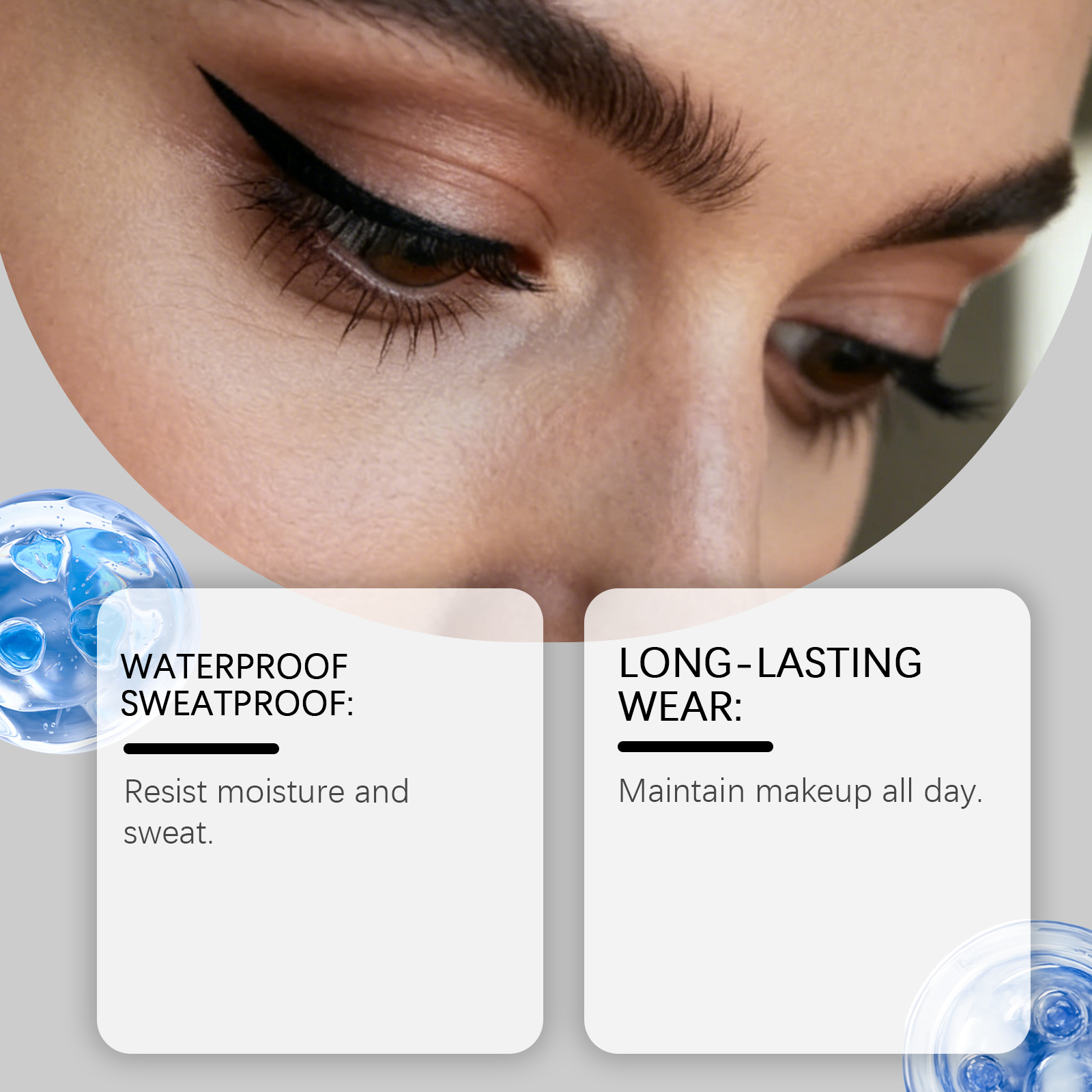 (Black) Matte Waterproof Eye Liner Pen Natural Anti Smudge Easy Grip Silky Smooth Rich Color Eye Beauty