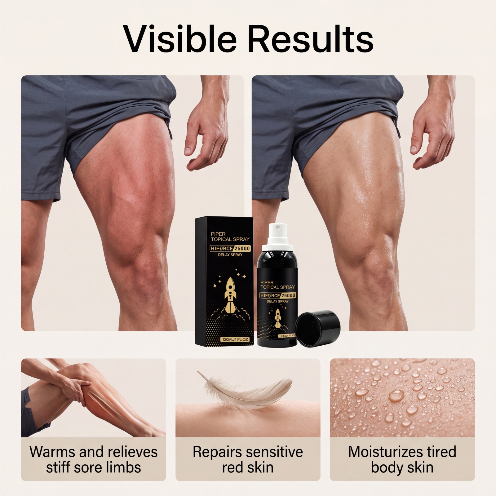 Men Care Spray Moist Gentle Quick Absorb Convenient Hydrate Daily Body Skin Care