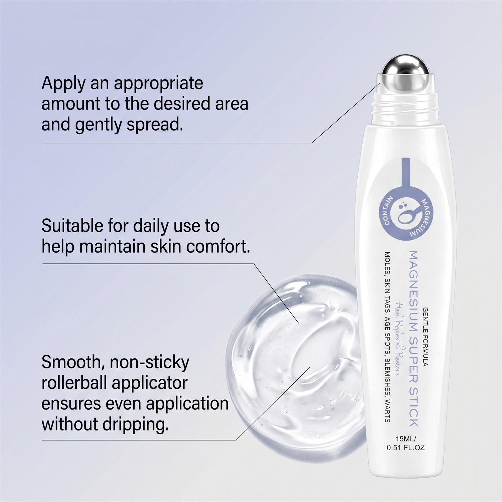 Skin Magnesium Oil Care Pen Mild Formula Nourish Body Skin Smooth Rejuvenate Moisturize Care Skin