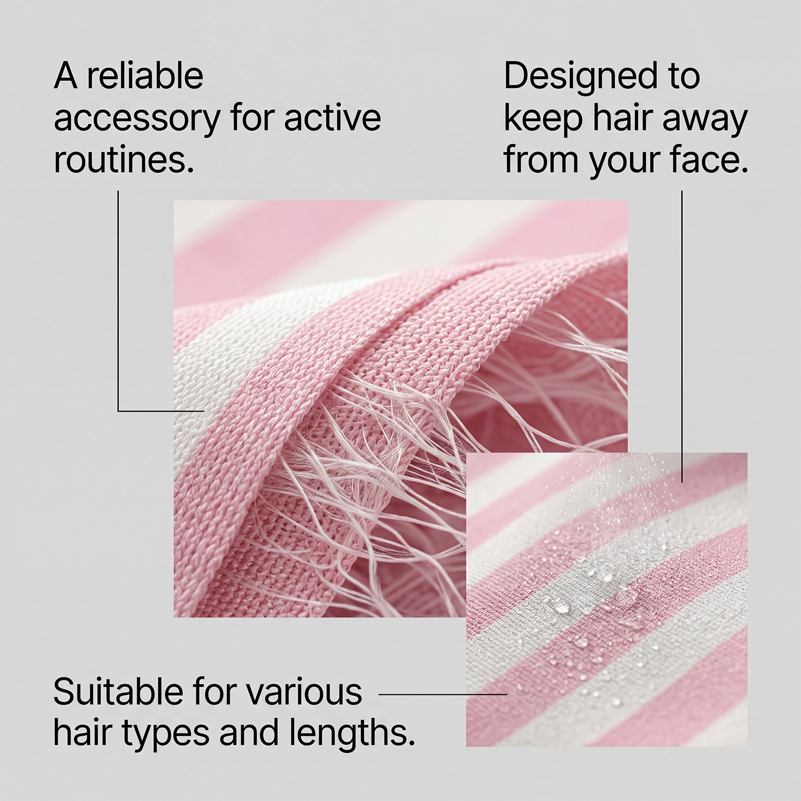 (Leopard Print) Elastic Sports Headband Soft Breathable Elastic Texture AntiSlip SweatAbsorbing Stable HairBinding Running Headscarf