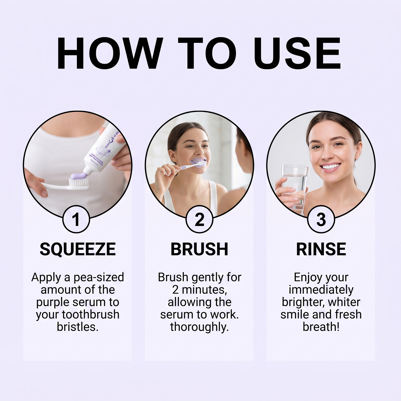 Purple Toothpaste Gentle Clean Teeth Remove Yellow Stains Fresh Soft Comfort Oral Care
