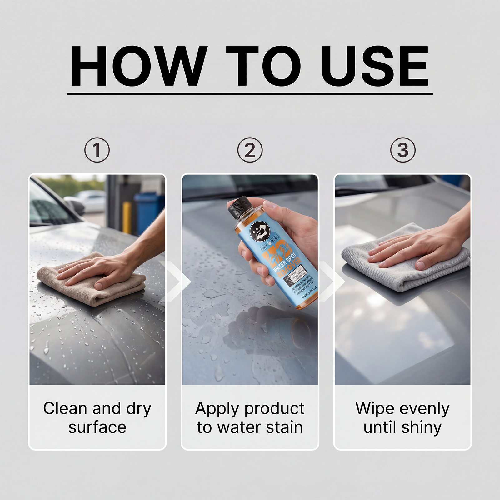 Car Water Stain Cleaner Efficient Detergent For Windshield Window Daily Gloss Maintenance
