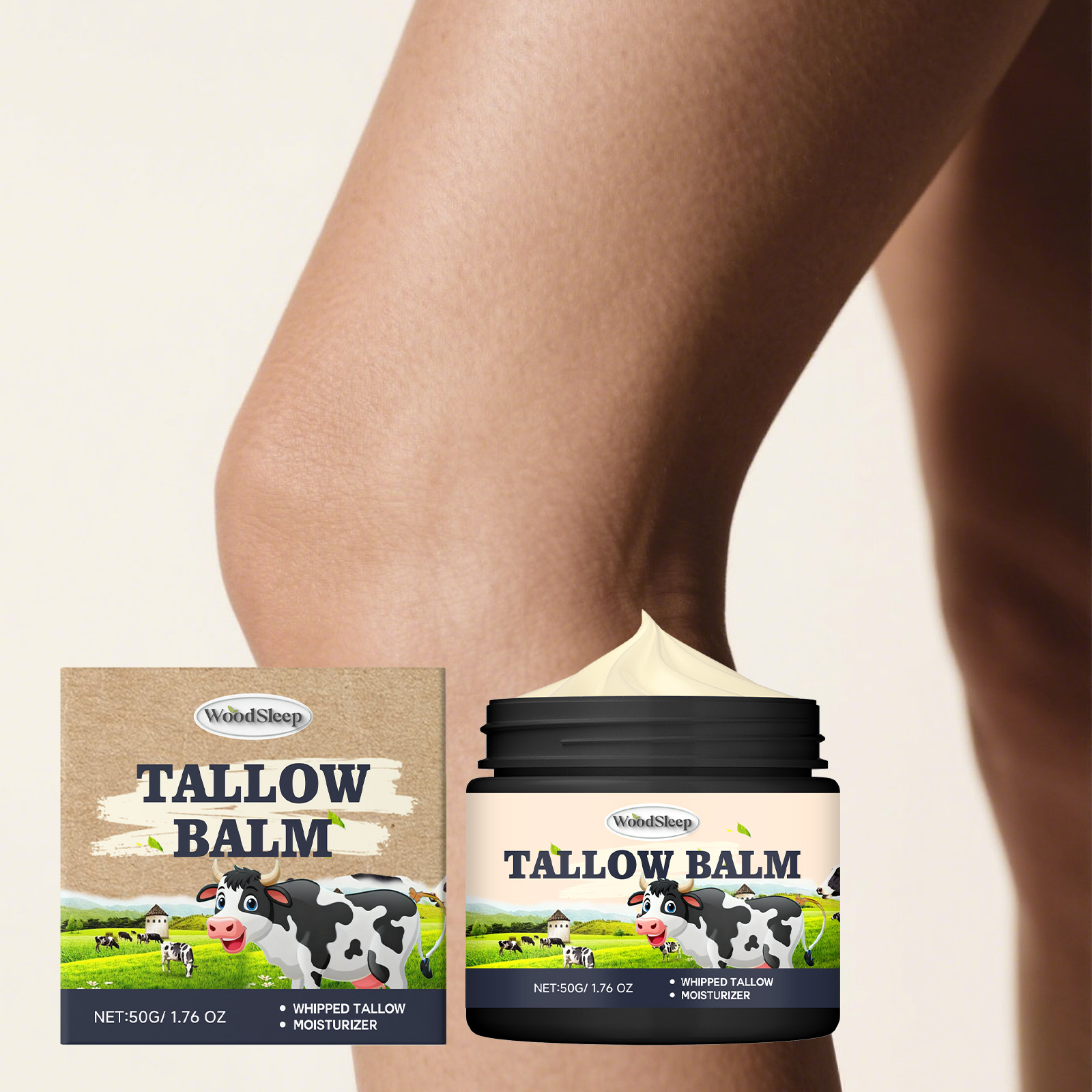Tallow Moisturizing Cream For Body Skin Smooth Delicate Elastic Hydrating Soft Nourishing Care Lotion