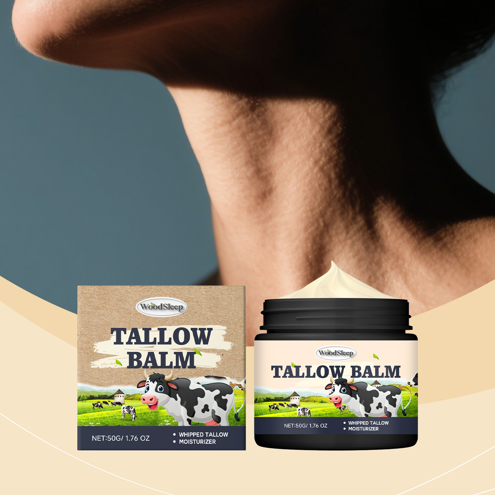 Tallow Moisturizing Cream For Body Skin Smooth Delicate Elastic Hydrating Soft Nourishing Care Lotion
