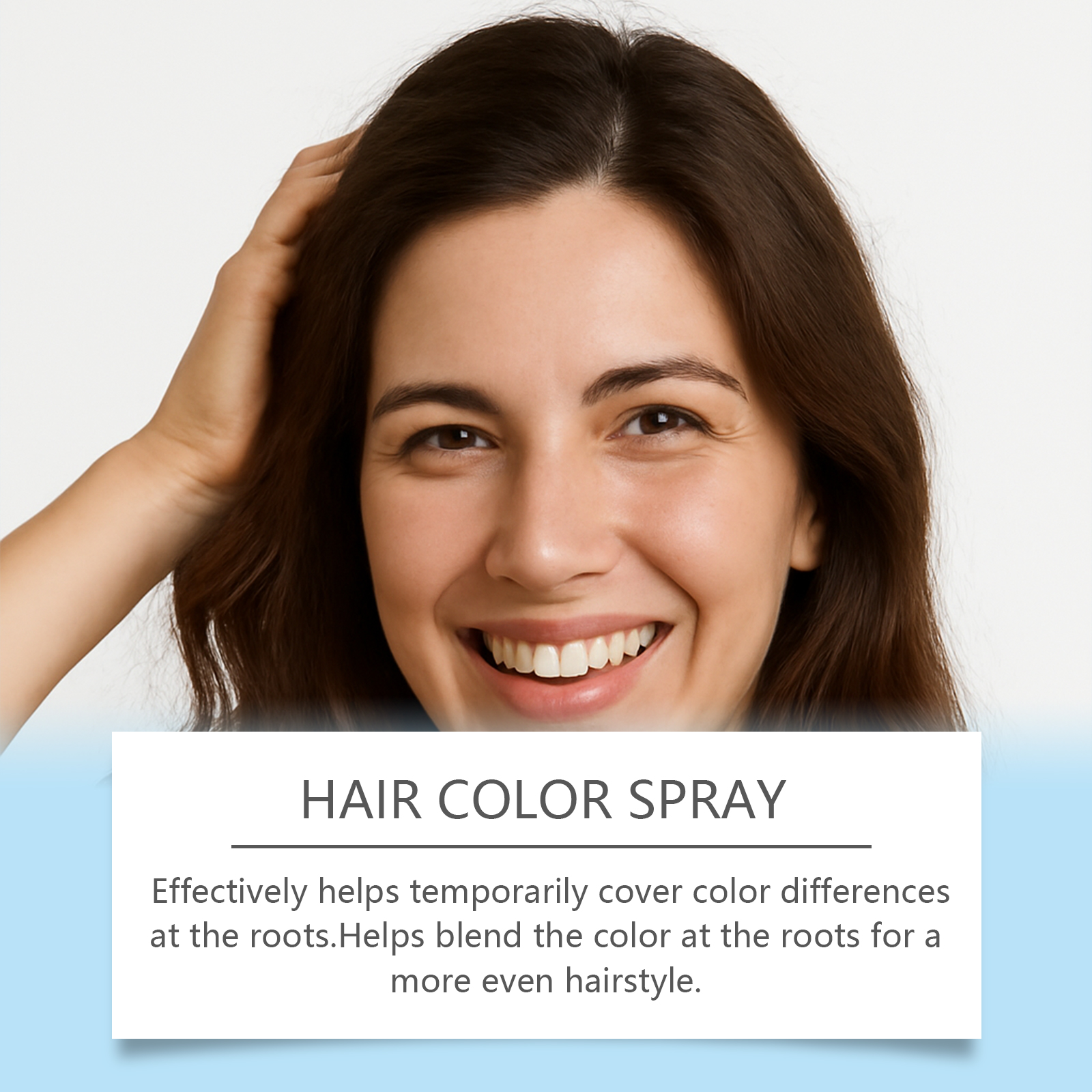 Disposable Hair Touch Up Spray Dark Brown Long Lasting Coverage Easy To Clean Portable Daily Gentle Natural Hairdressing