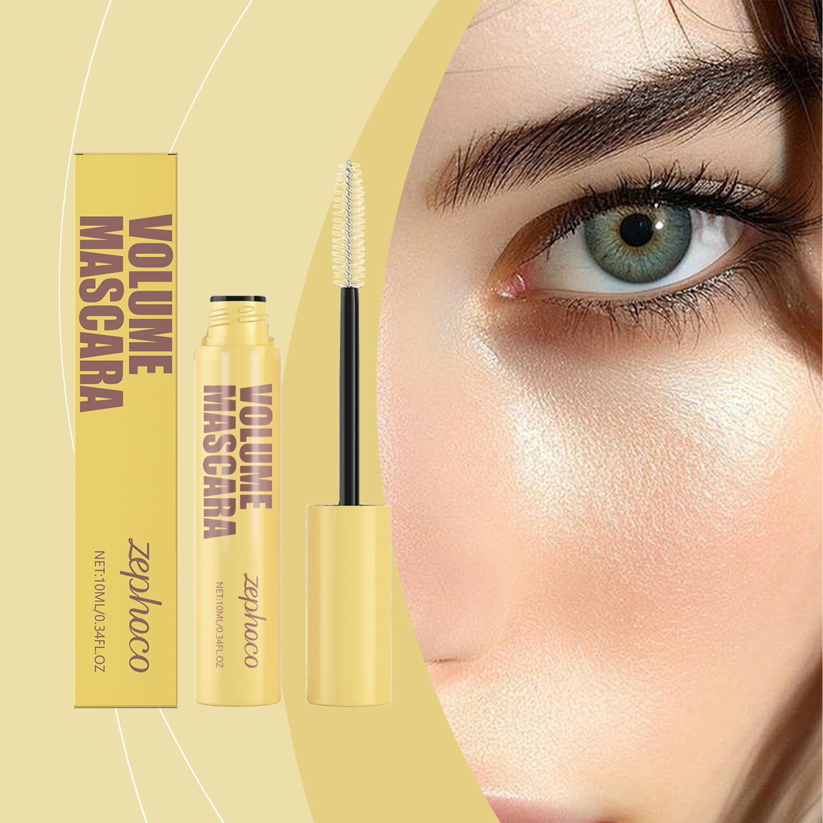 Thick Lengthening Mascara For Eye Area Natural Non Smudge Dense Non Clumping Sweat Proof