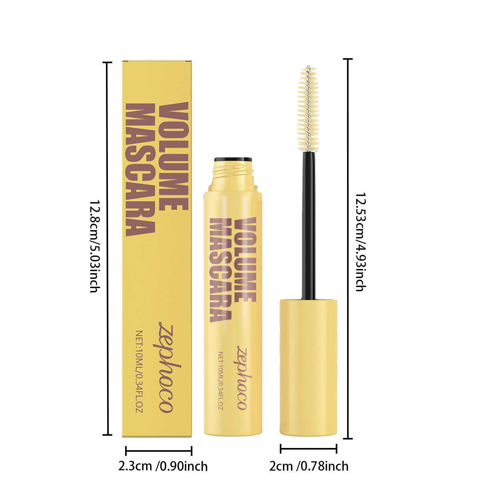 Thick Lengthening Mascara For Eye Area Natural Non Smudge Dense Non Clumping Sweat Proof