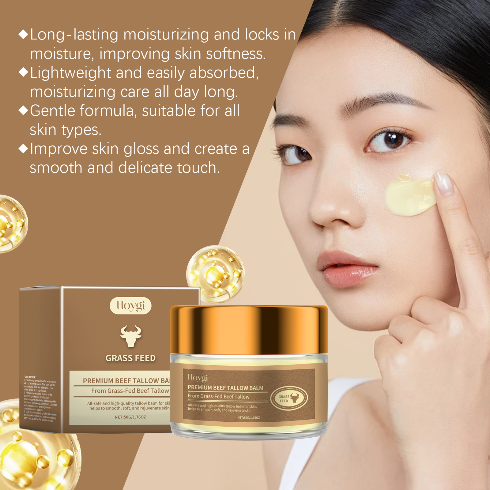 Tallow Moisturizing Skin Cream Hydrate And Nourish Dry Rough Skin Soften Beauty Facial Cream