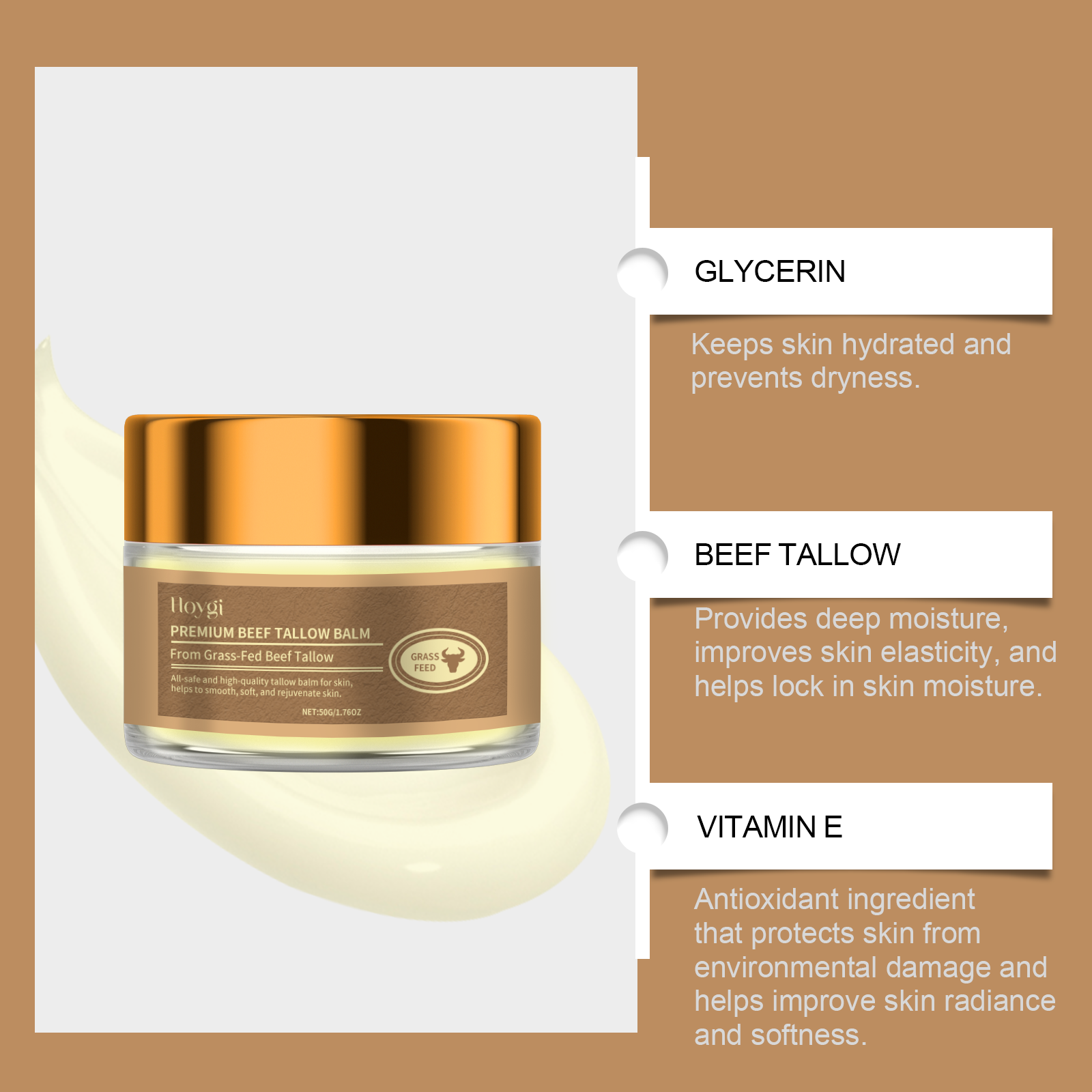 Tallow Moisturizing Skin Cream Hydrate And Nourish Dry Rough Skin Soften Beauty Facial Cream