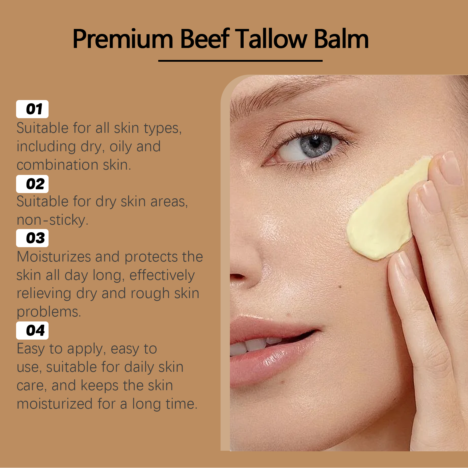 Tallow Moisturizing Skin Cream Hydrate And Nourish Dry Rough Skin Soften Beauty Facial Cream