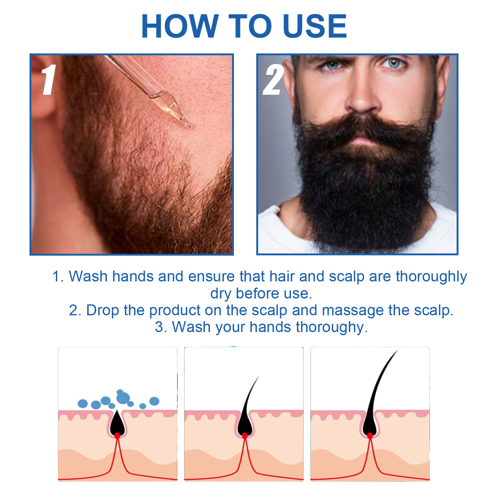Men Hair Care Liquid Scalp Nourishing For Hair Beard Shine And Follicle Care Daily Treatment