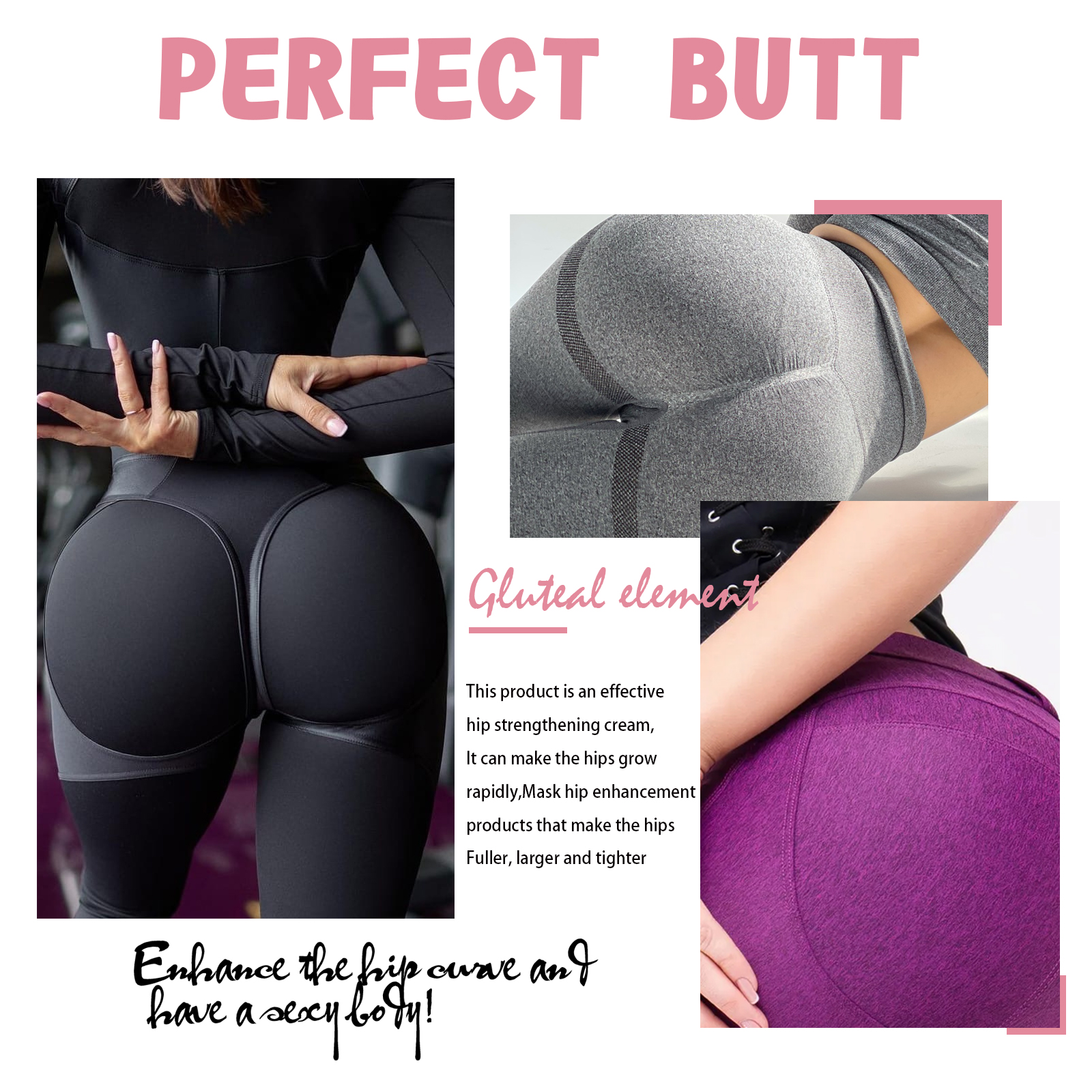 Hip Plumping Cream Firming Moisturizing For Buttock Massage And Daily Body Shaping Care 40g