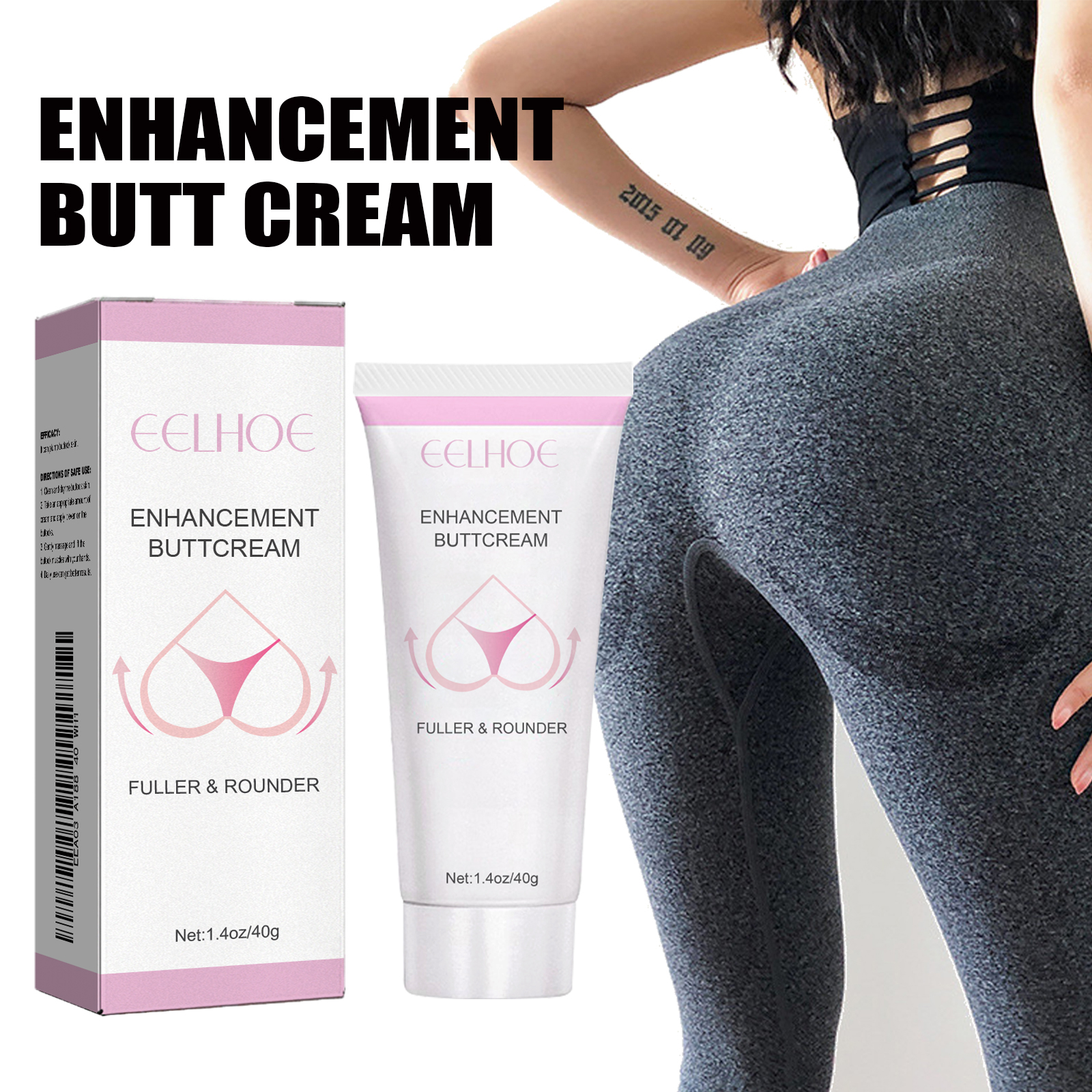 Hip Plumping Cream Firming Moisturizing For Buttock Massage And Daily Body Shaping Care 40g