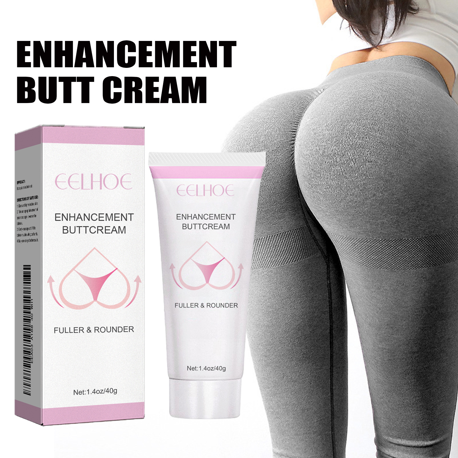 Hip Plumping Cream Firming Moisturizing For Buttock Massage And Daily Body Shaping Care 40g