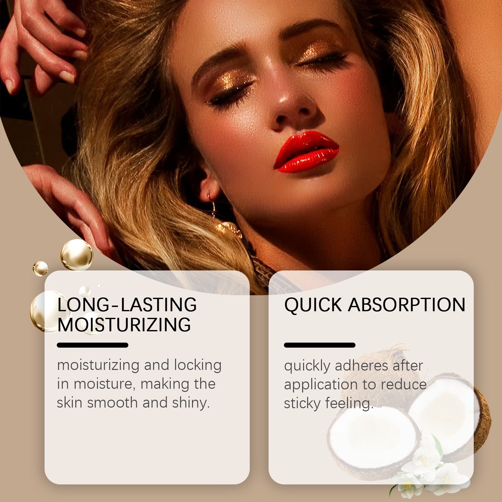 Coconut Tanning Lotion For Summer Bronzed Glow Moisturizing Even Skin Tone Daily Body Care