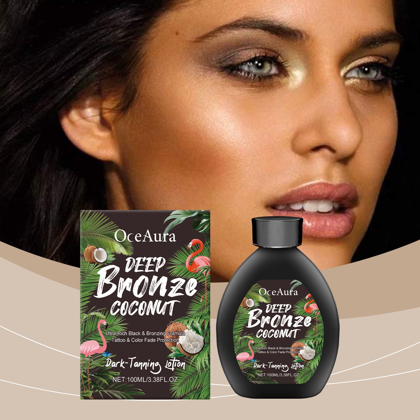 Coconut Tanning Lotion For Summer Bronzed Glow Moisturizing Even Skin Tone Daily Body Care