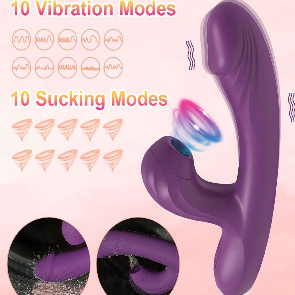 Vibrator for Women Sex Toys Female Vibrating Massage Wand Sucking Masturbator Quiet Insertable Adult Toys Masturbation Pleasure