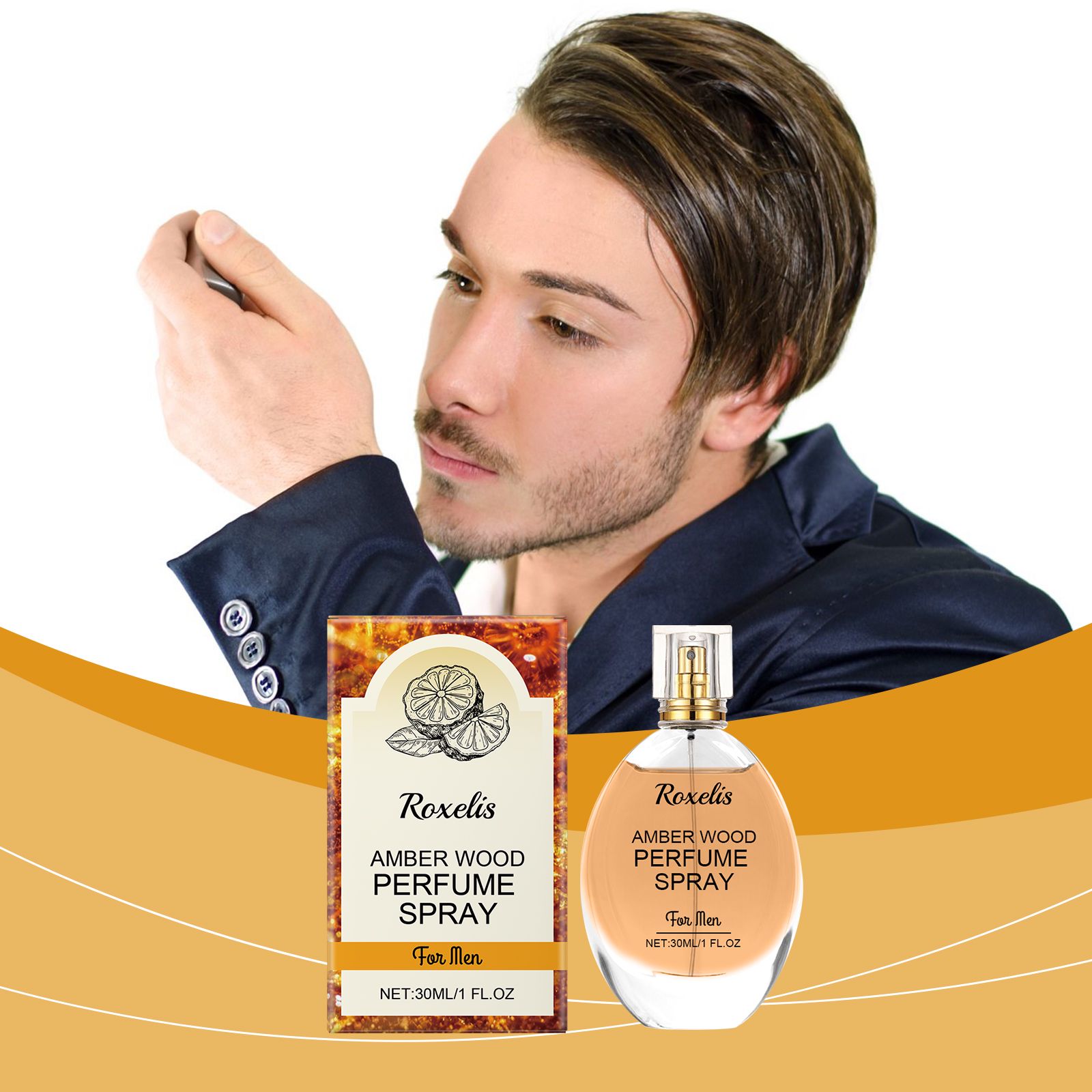 Amber Wood Perfume Spray Fresh Long Lasting Portable For Daily Wear And Dates