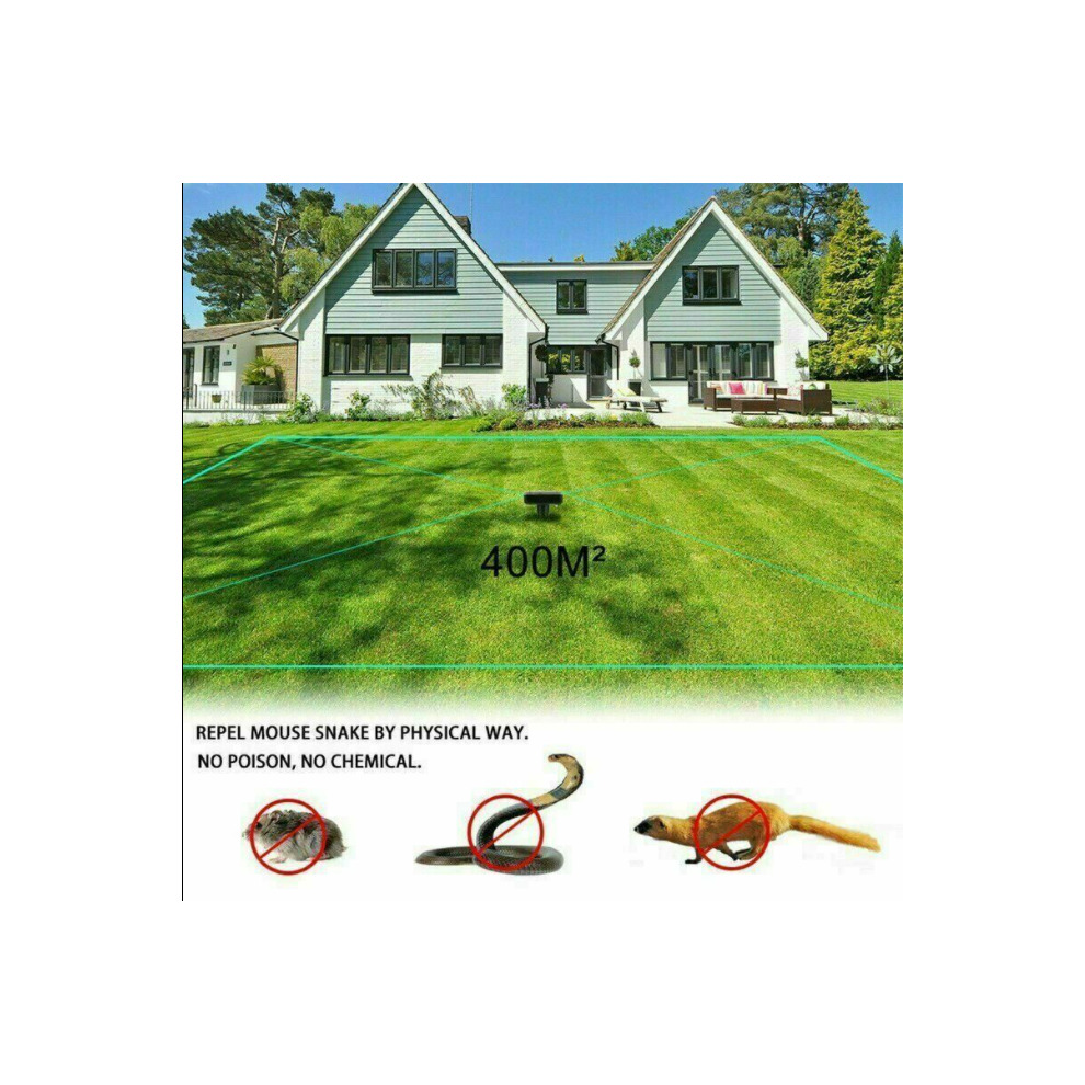 2X Solar Power Ultrasonic Pest Animal Repeller Pet Scarer Control