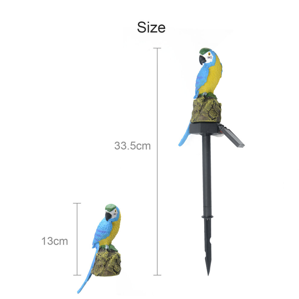 (Red parrot) Waterproof Lamp Solar Animal Lights
