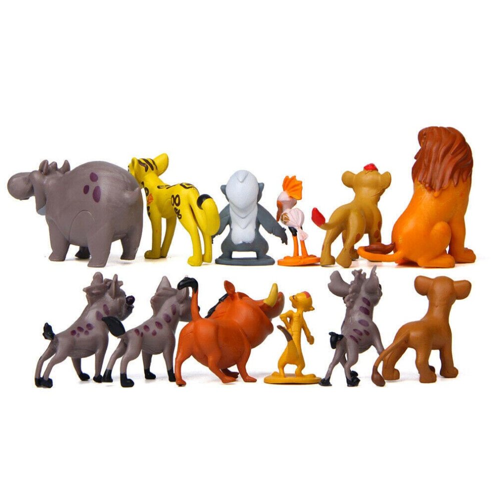 12X Cartoon The Lion King Guard Simba Mufasa Pumbaa Timon Action Figure Toy Gift
