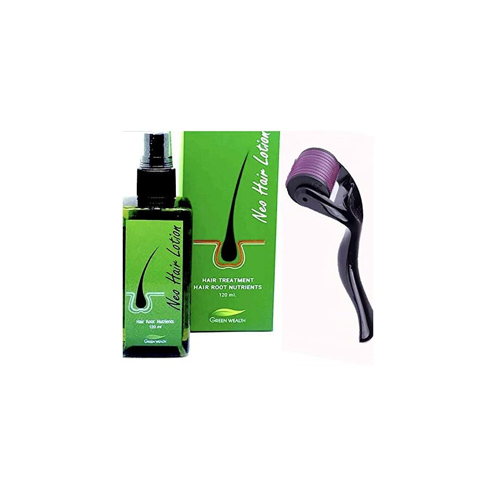 Neo Hair Lotion + 540 Roller Gift Herbs 100% Natural Treatment Spray Stop Hair Loss Root