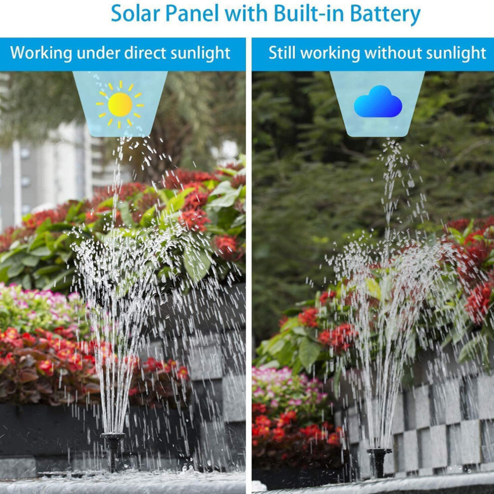 Floating Solar Fountain Water Pump Garden Pool Pond Outdoor Decoration