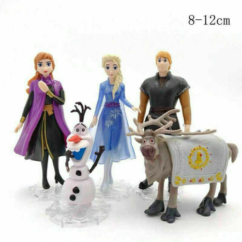 NEW For Disney Frozen Princess 2 Cake Toppers Figures Toys Elsa Olaf Anna 5Pcs