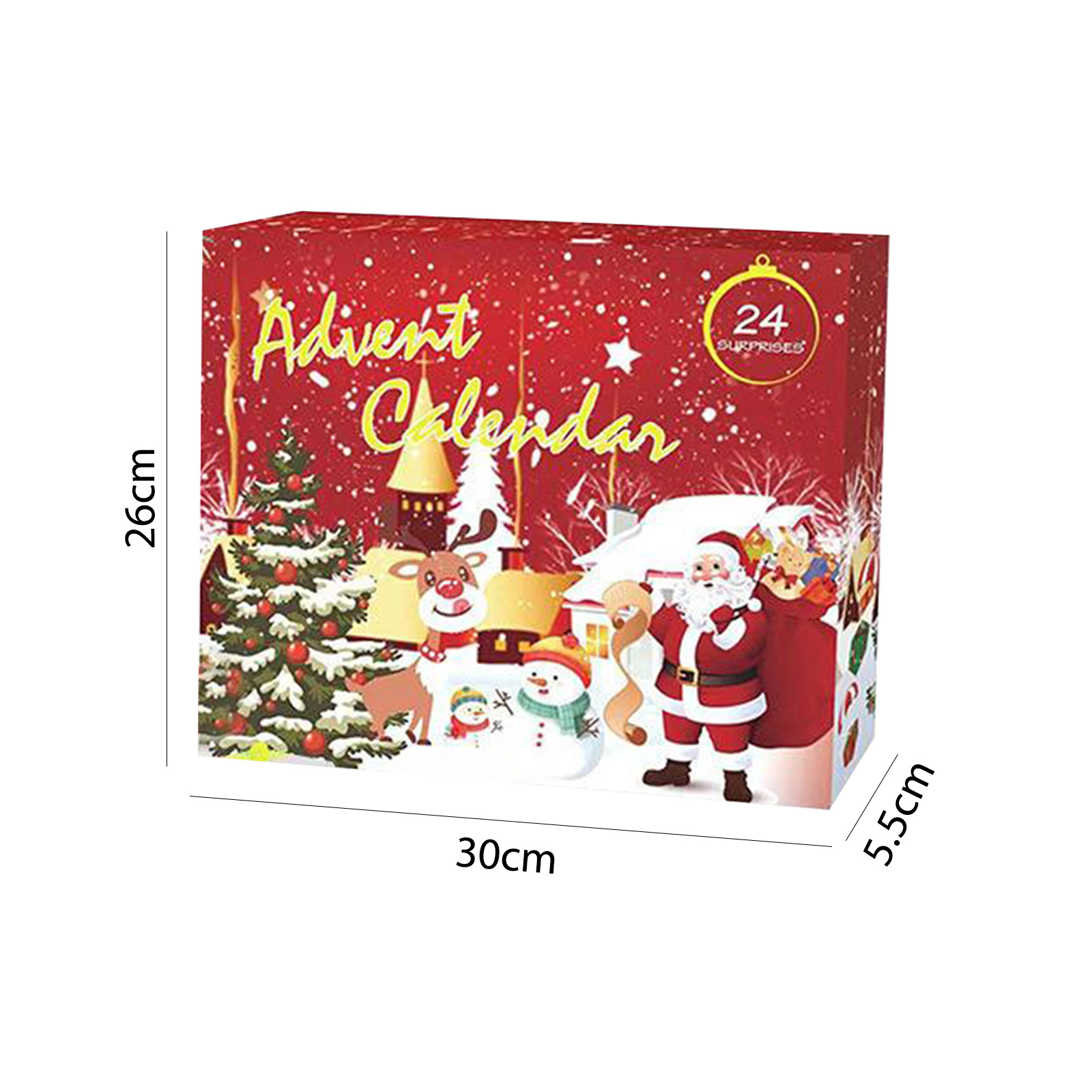 Advent Calendar 2022 Christmas 24 Days Countdown Calendar with 24 Pcs Mini Hanging Ornaments Pendants DIY Home Christmas Tree Decorations Xmas Surprise Box Gift for Kids Girls Boys Teens