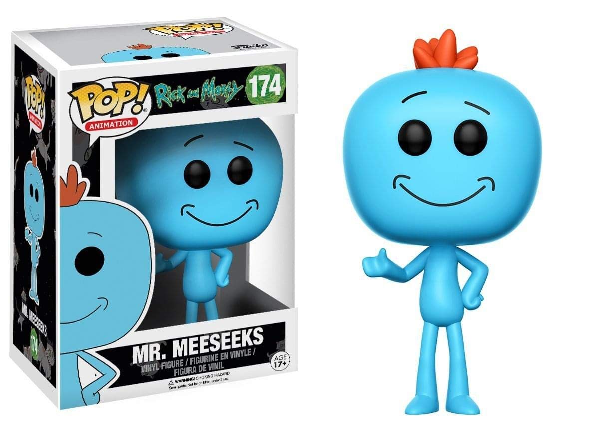 Animation Rick and Morty Mr Meeseeks Vinyl Figure Funko Pop  Action Figure Collectible Cartoon Model Decoration Anime Toy Figures Xmas Gifts