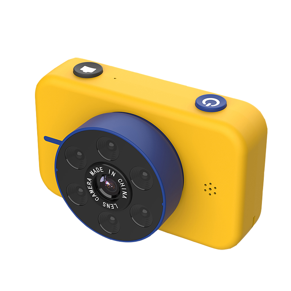 (Yellow) Digital Camera Kids Camcorder Video Recorder Child Camera Toys Outdoor Plays Dual Lens 50 MP 1080P HD IPS Screen with 32G TF Card for Toddler Boys Gifts
