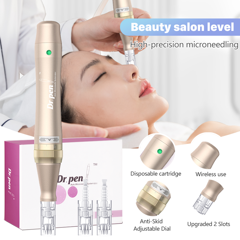 Dr. Pen Ultima M5 Microneedling Pen Professional Wireless Auto Derma Beauty Pen for Face and Body Skin Care Tool Kit With 12PCS Cartridges