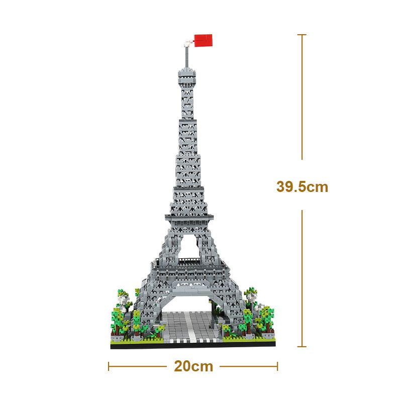 Paris Eiffel Tower Diamond Micro Construction Bricks World Architecture Model Building Blocks DIY Toys for Children Gift