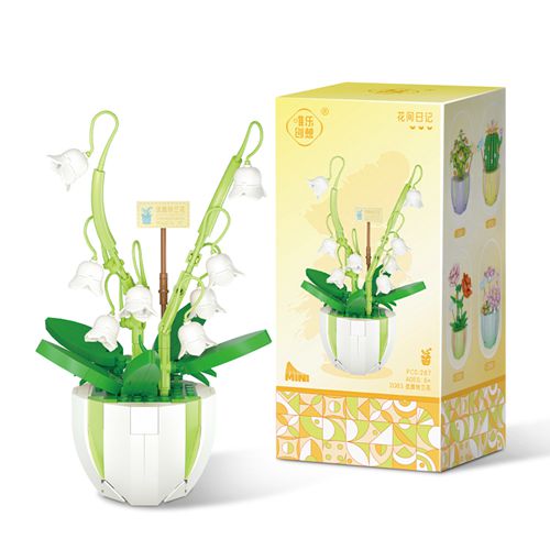 Creative Flower Bouquet Potted Construction MOC Blocks Set Home Decoration Building Bricks Toys