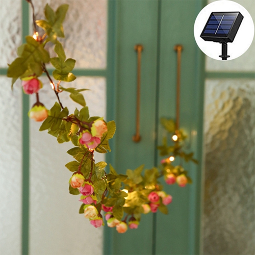 20 LED Rose Flower Garland Fairy String Lights for Wedding Decoration Party Event