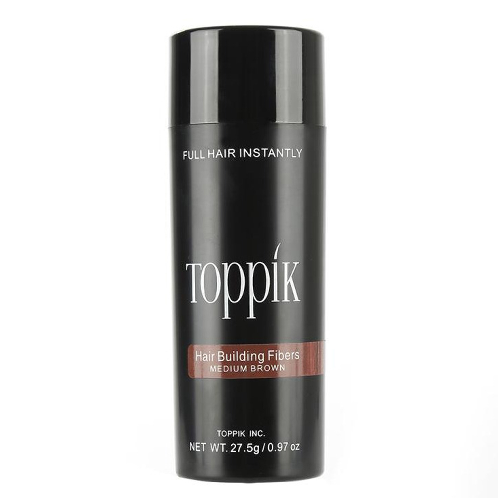 (DARK BROWN) Toppik Hair Building Fibers Natural Keratin Powder for Women and Men Hair Building 10pcs Pack
