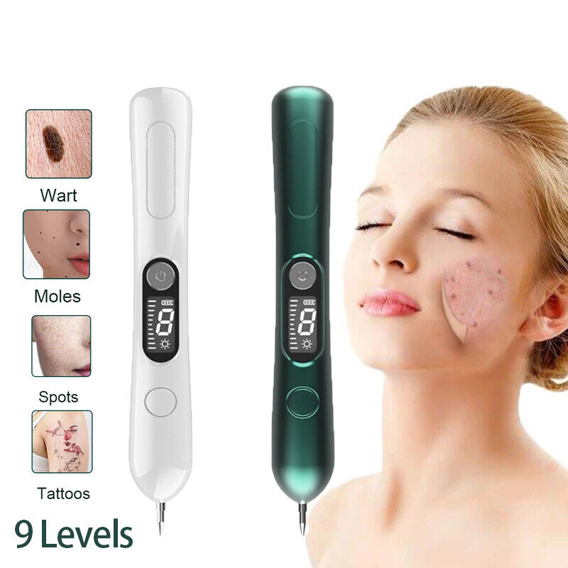 (White) Spot Removal Pen LCD Laser Pen Skin Tag Remover Age Spot Mole Wart Tattoo Freckle Removal Machine Electric Face Skin Care Tools Ideal Gift