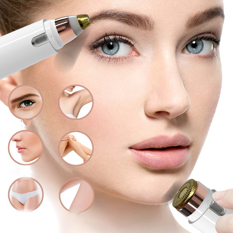 2024 New USB Rechargeable Hair Trimmer for Women Eyebrow Trimmer and Shaver in One