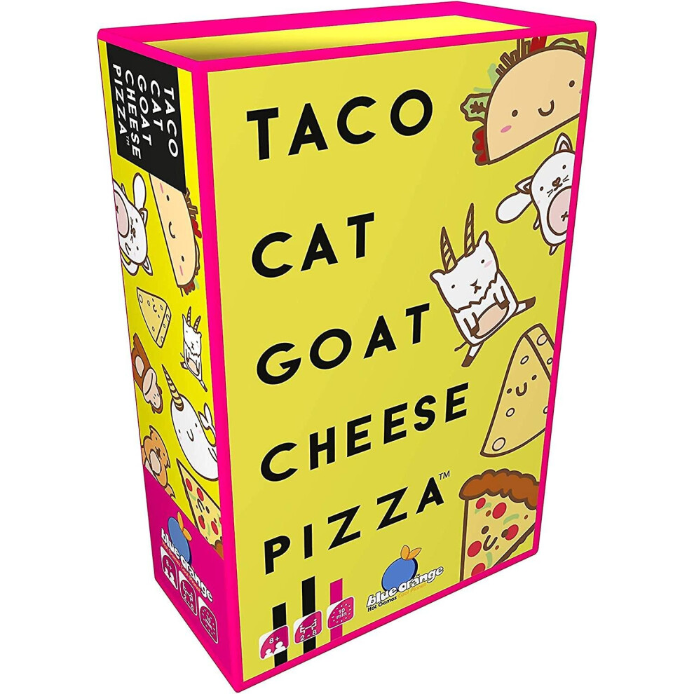 Blue Orange Taco Cat  Cheese Pizza |  Game |  8+ | 2-8  | 10-30 Minute Playing