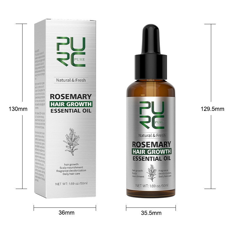PURC Rosemary Oil Hair Growth Products for Man Women Ginger Anti Hair Loss Fast Regrowth Thicken Essential Oils Hair Serum   Scalp Treatment Hair Care