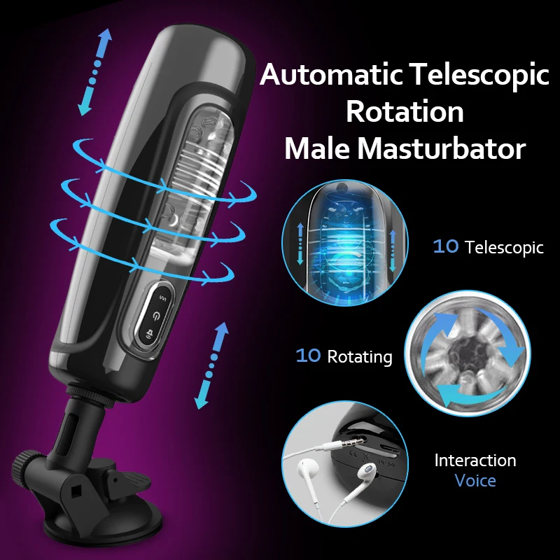 Male Masturbator Automatic Retractable Rotary Airplane Cup Vagina Vulva Japanese Pronunciation Orgasm Toy Aldult Sex Toys Erotic Penis Trainer