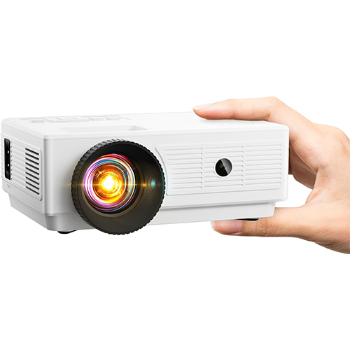 (1080P) Mini Projector HD 1080P Supported Movie Projector Upgraded 15000 Lux Home Theater Video Projector Compatible with iOS Android Phone Tablet Laptop PC TV Stick Box USB Drive DVD