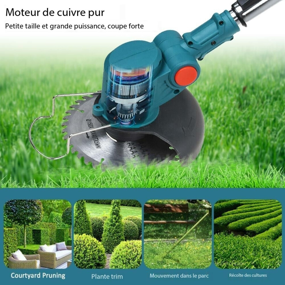 Cordless Strimmer Grass Trimmer Cutter Garden Lawn Edger+2Battery+Charger-Makita Compatible