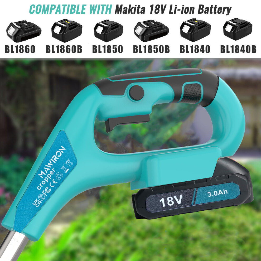 Cordless Strimmer Grass Trimmer Cutter Garden Lawn Edger+2Battery+Charger-Makita Compatible