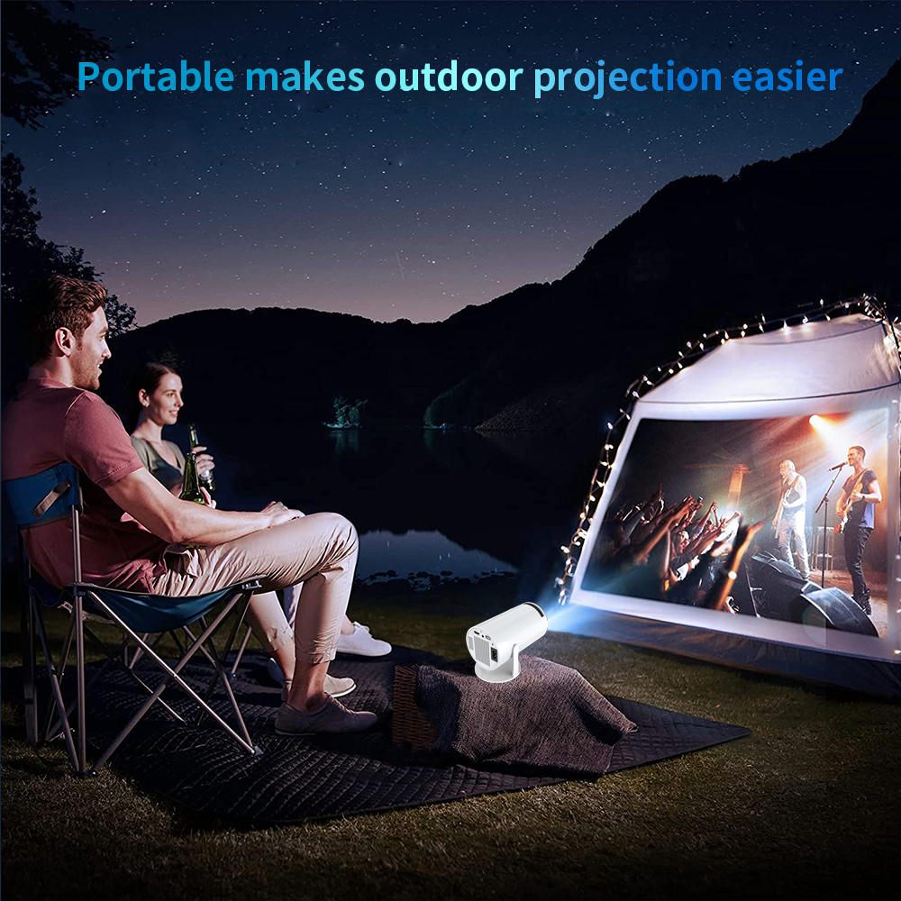 Wifi Projector Mini Gaming Projector with 2 Wireless Controllers 4K Android Bluetooth Mini Projectors Smart Portable Home Theater for Outdoor