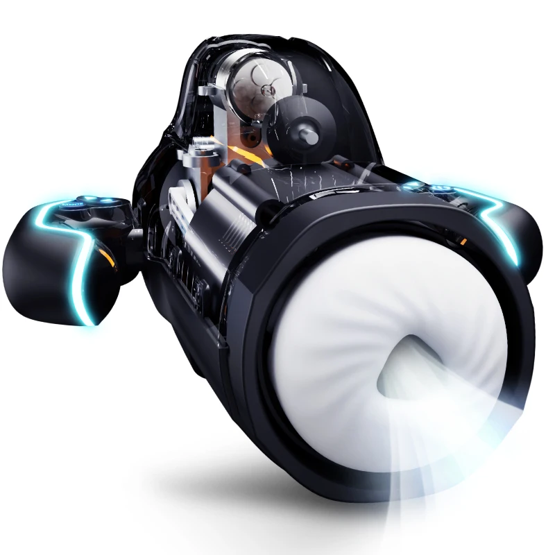 Male Masturbator Cup Sex Toys For Men Intelligent Vacuum Suction Automatic Telescopic Sucking Vagina Real Pussy Heating Male Masturbation High Speed
