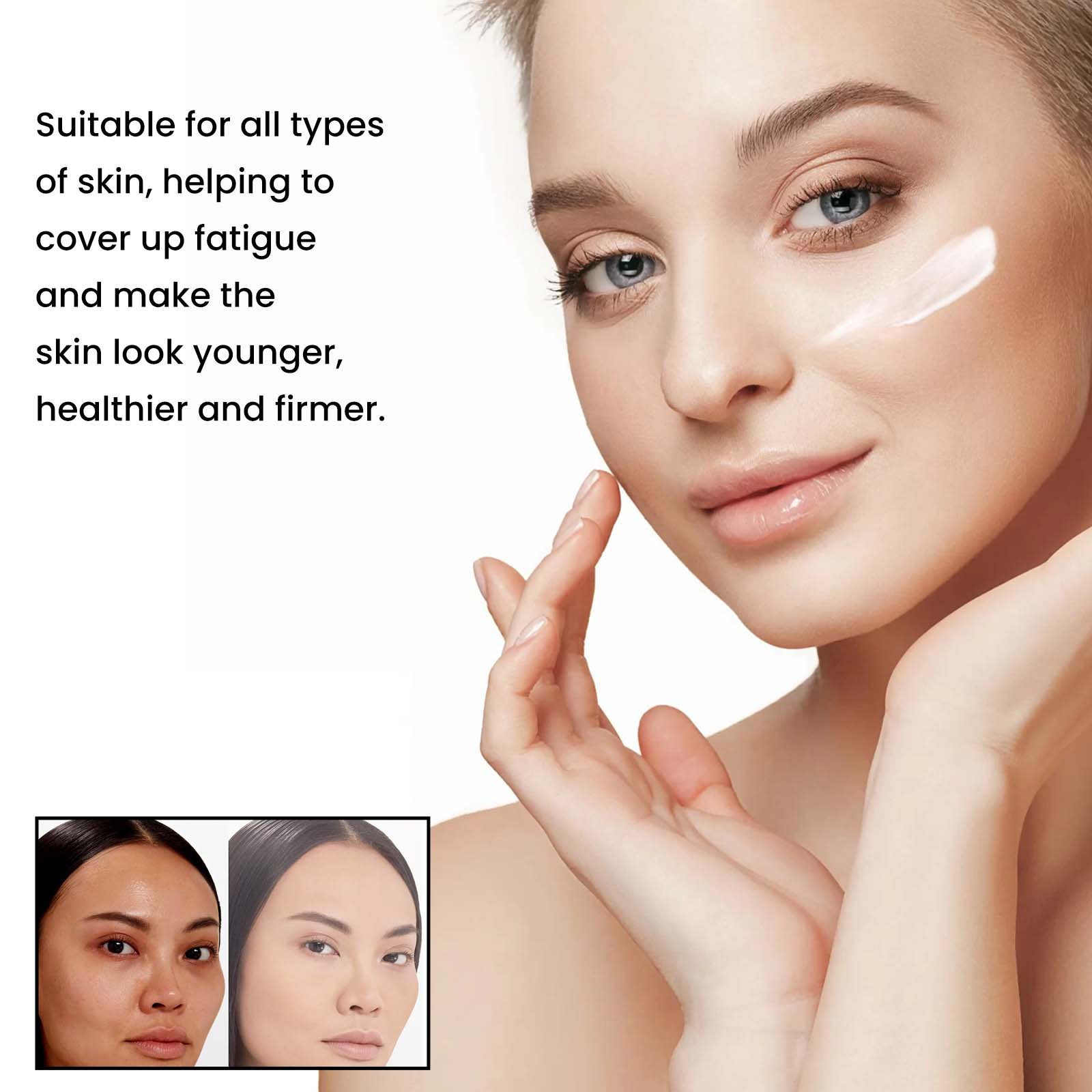 (1 PC) Face Cream Makeup Cream for Women Concealer Moisturizing Covers Spots Acne Marks Natural Long Lasting Brightens Skin Tone Lazy Peoples Face Foundation
