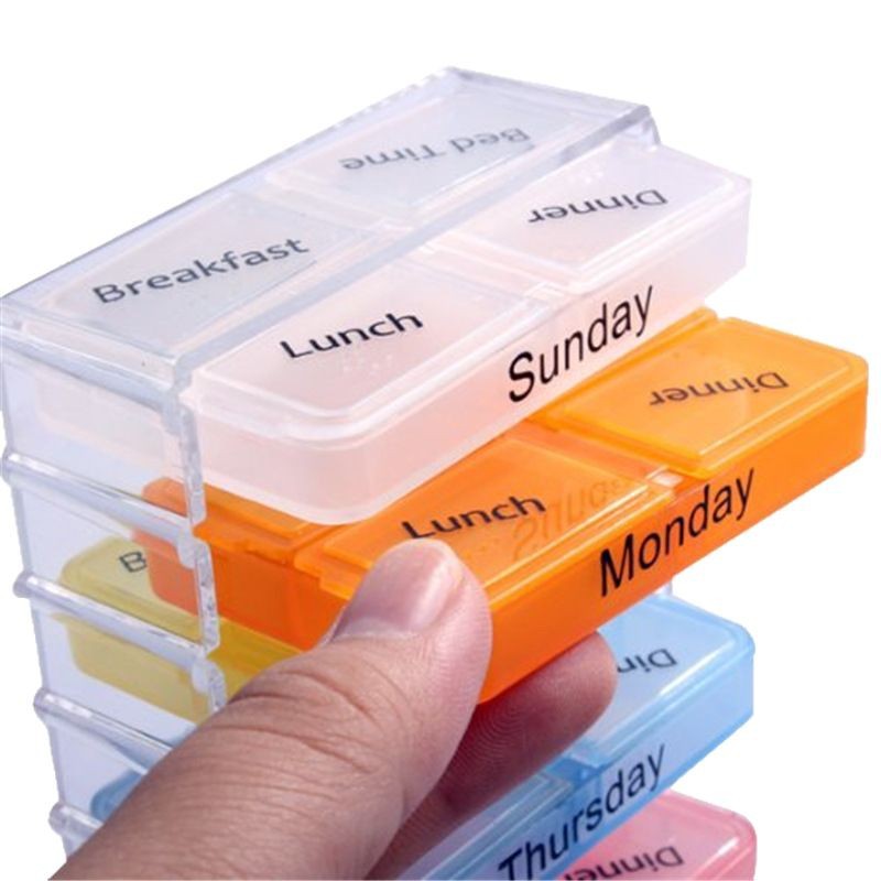 Portable Pill Cases Small Medicine Box Medicine Box Drawer Style Organizer Storage Shelf 28 Compartment for Vitamins Medicine Tablet Home Health Care