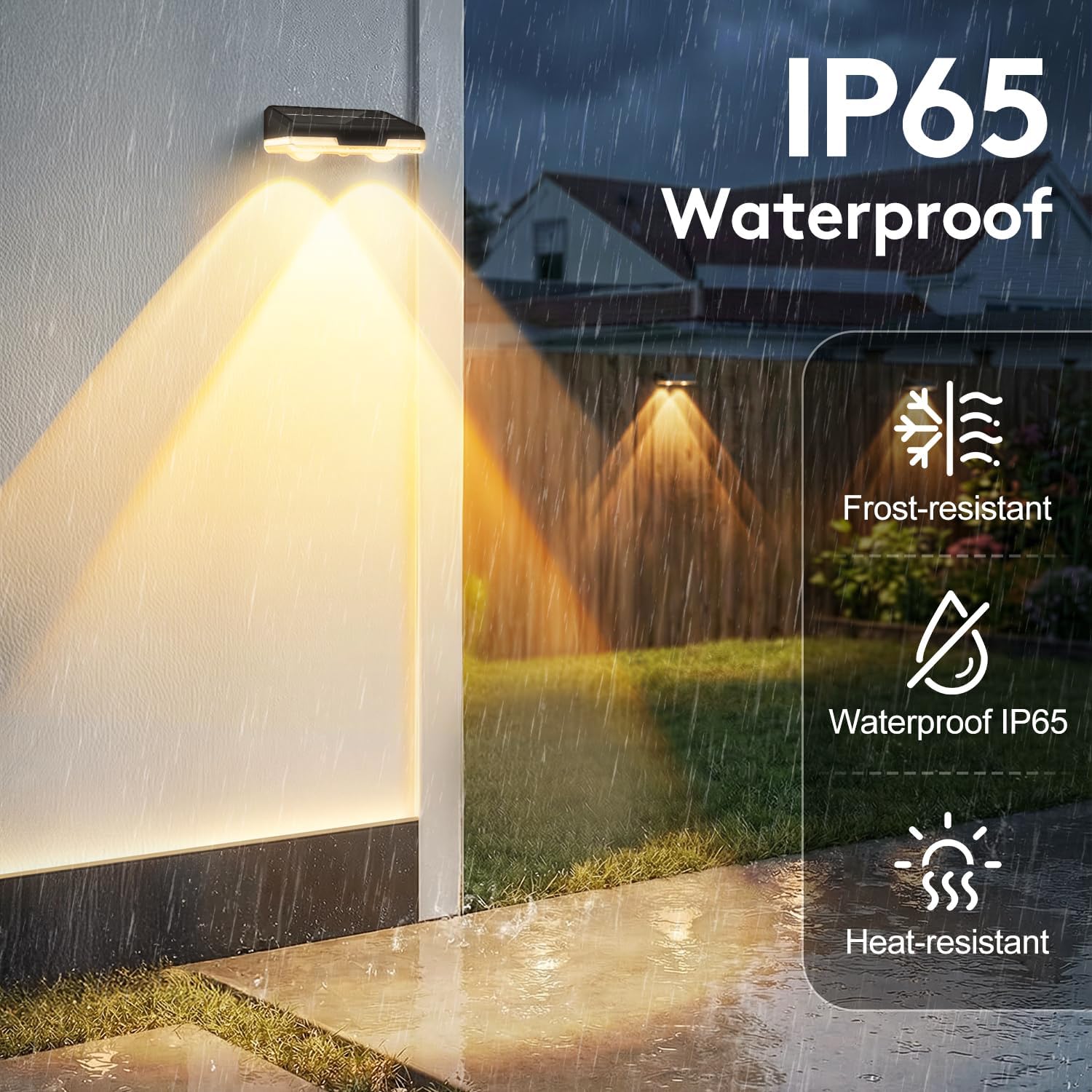 (8PCS) Solar Fence Lights Outdoor Garden Garden Wall Lights Outdoor 8 Colors 9 Modes RGB Fence Light For Ouside IP65 Waterproof Light Solar Powered Patio Deck Pool 